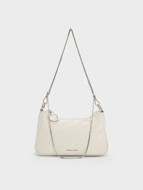 Charles & Keith - Philomena Crinkle-Effect Chain-Strap Crossbody Bag sold by Charles & Keith