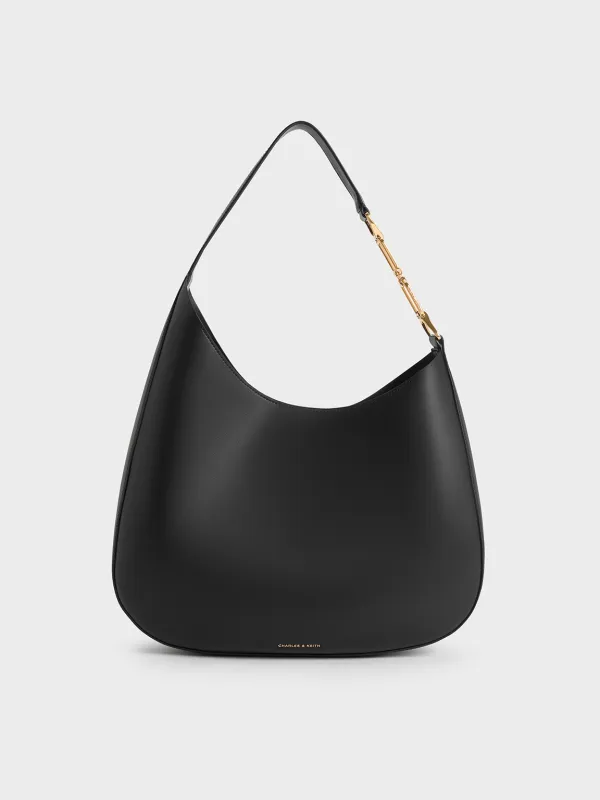 Charles & Keith - Agatha Chain-Accent Slouchy Hobo Bag made by Charles & Keith