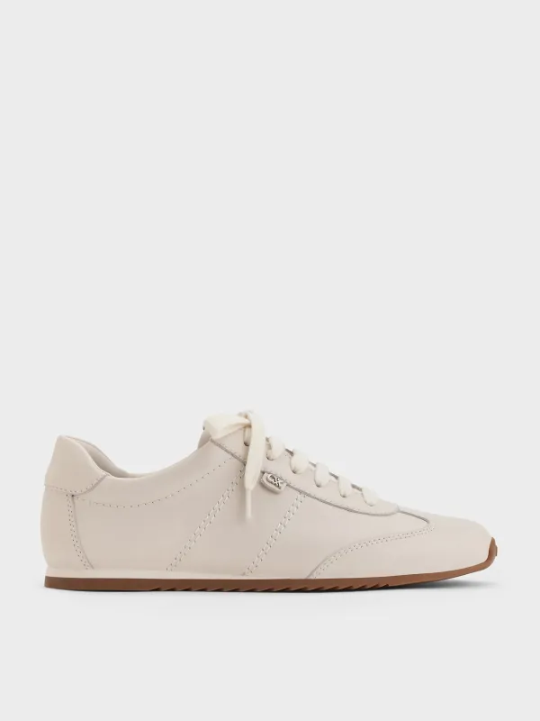 Charles & Keith - Jace Leather Sneakers sold by Charles & Keith
