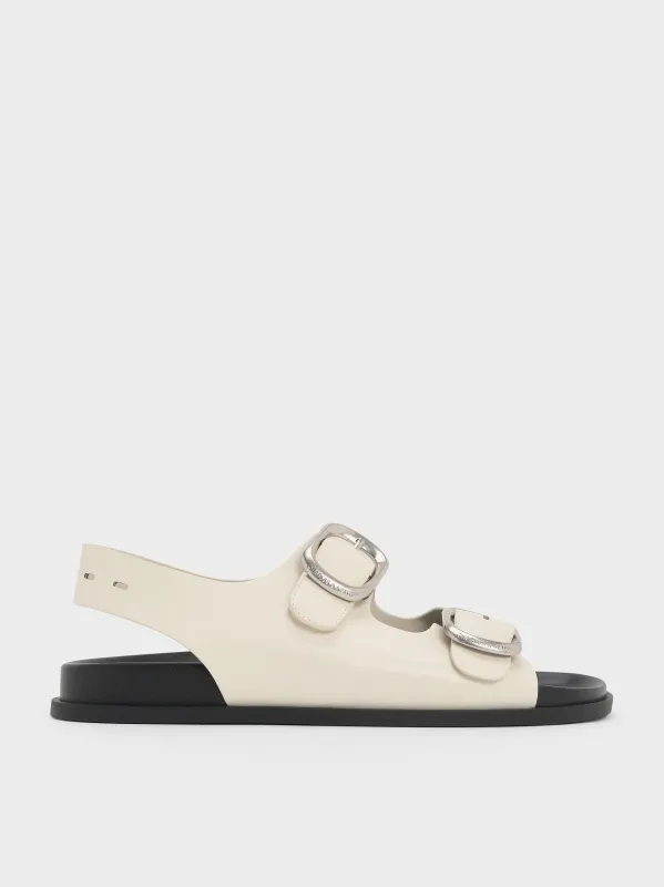Charles & Keith - Buckled Double-Strap Slingback Sandals sold by Charles & Keith