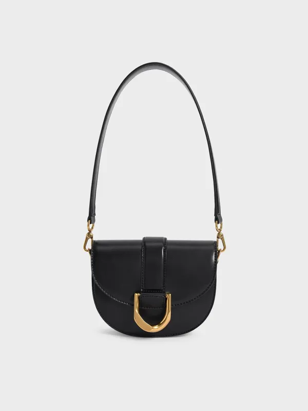 Charles & Keith - Mini Gabine Saddle Bag sold by Charles & Keith