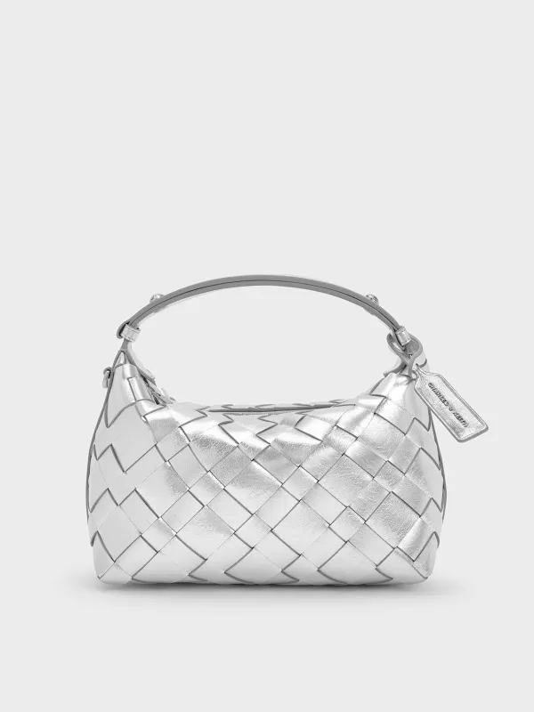 Charles & Keith - Ivette Metallic Woven Shoulder Bag sold by Charles & Keith