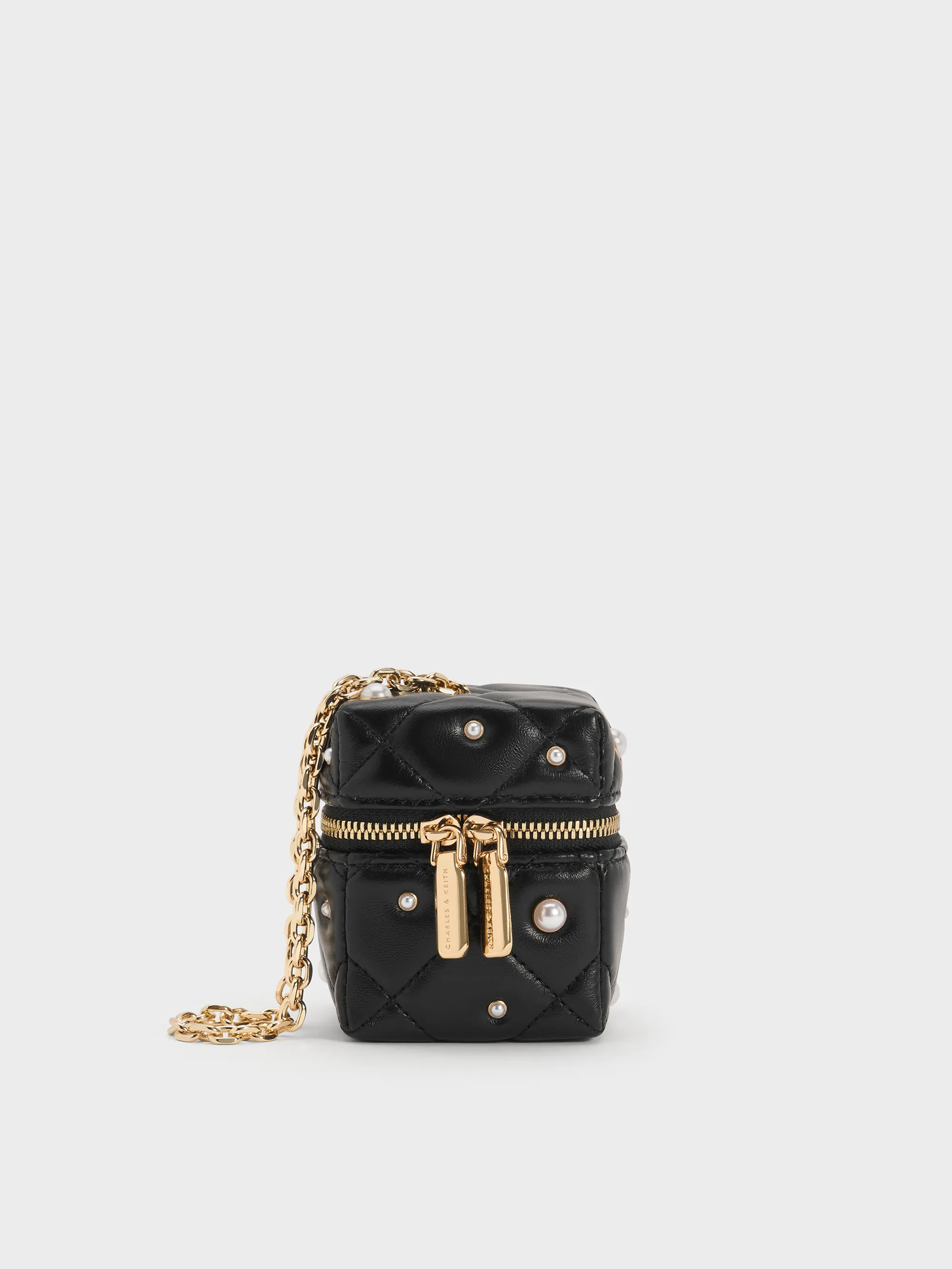 Charles & Keith - Janie Quilted Pearl Micro Bag sold by Charles & Keith