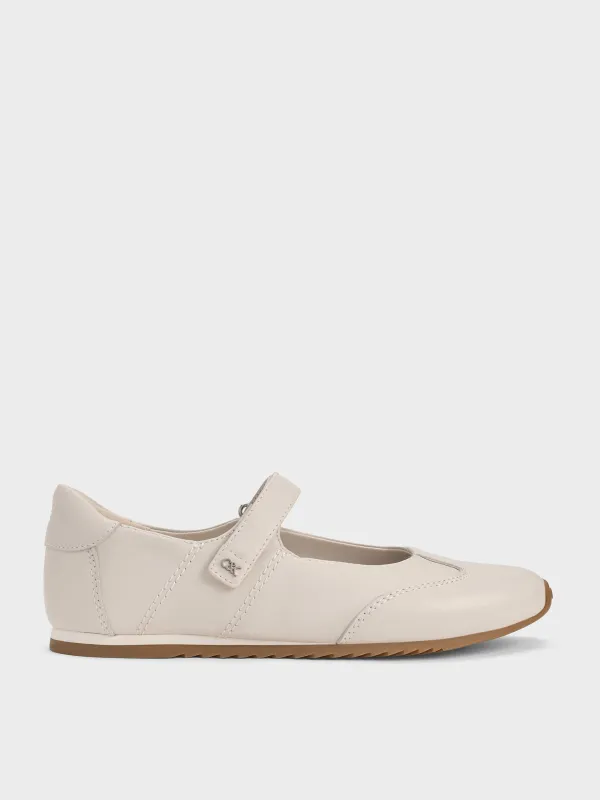Charles & Keith - Jace Leather Mary Jane Sneakers sold by Charles & Keith