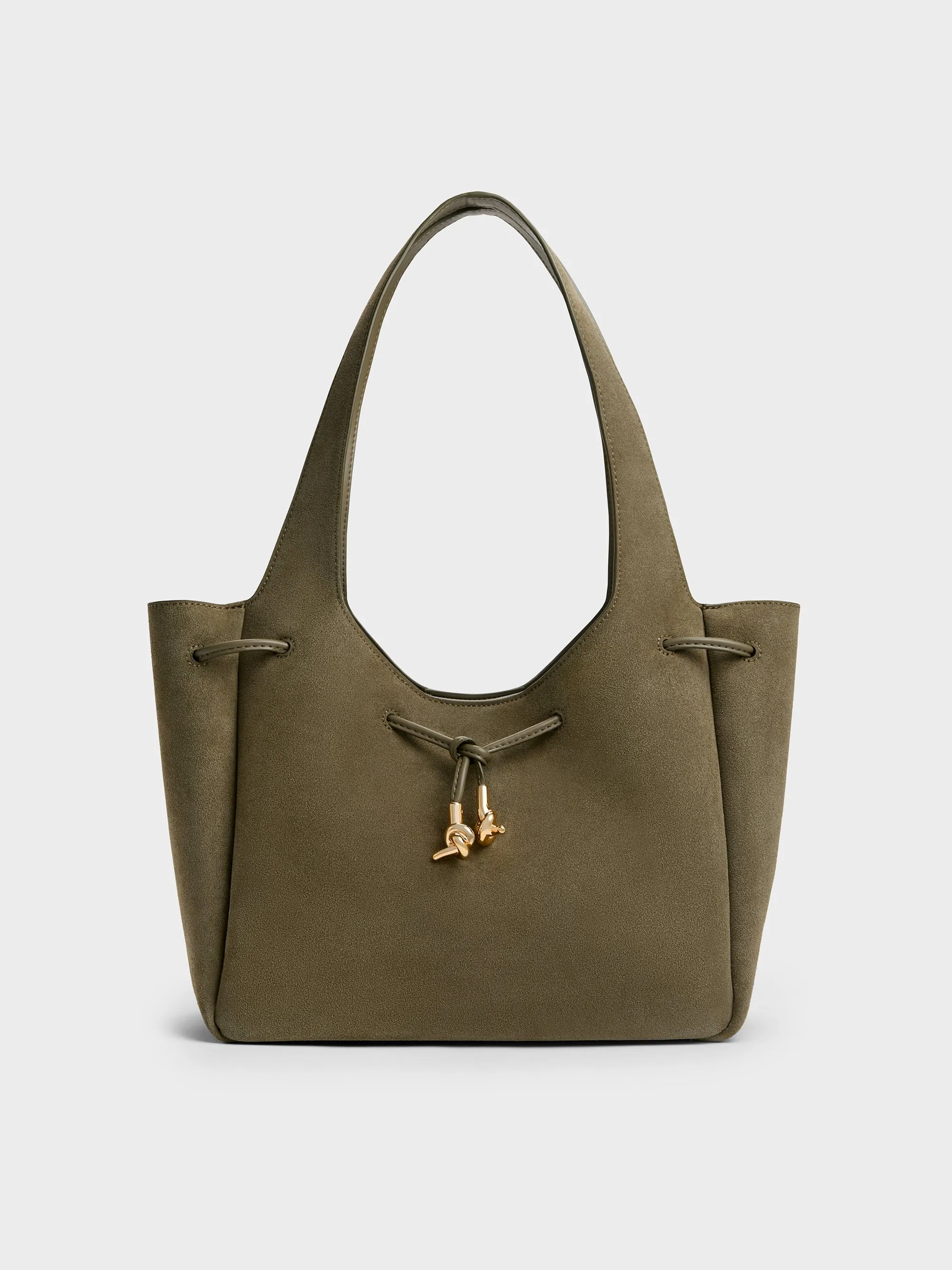Charles & Keith - Mila Metallic-Knot Tote Bag sold by Charles & Keith