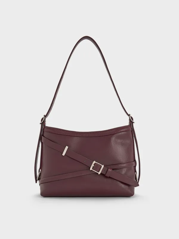 Charles & Keith - Bryna Buckled-Strap Crossbody Bag sold by Charles & Keith