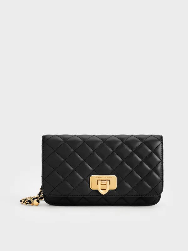 Charles & Keith - Cressida Quilted Push-Lock Clutch sold by Charles & Keith