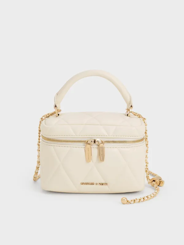 Charles & Keith - Arwen Quilted Top Handle Vanity Bag sold by Charles & Keith