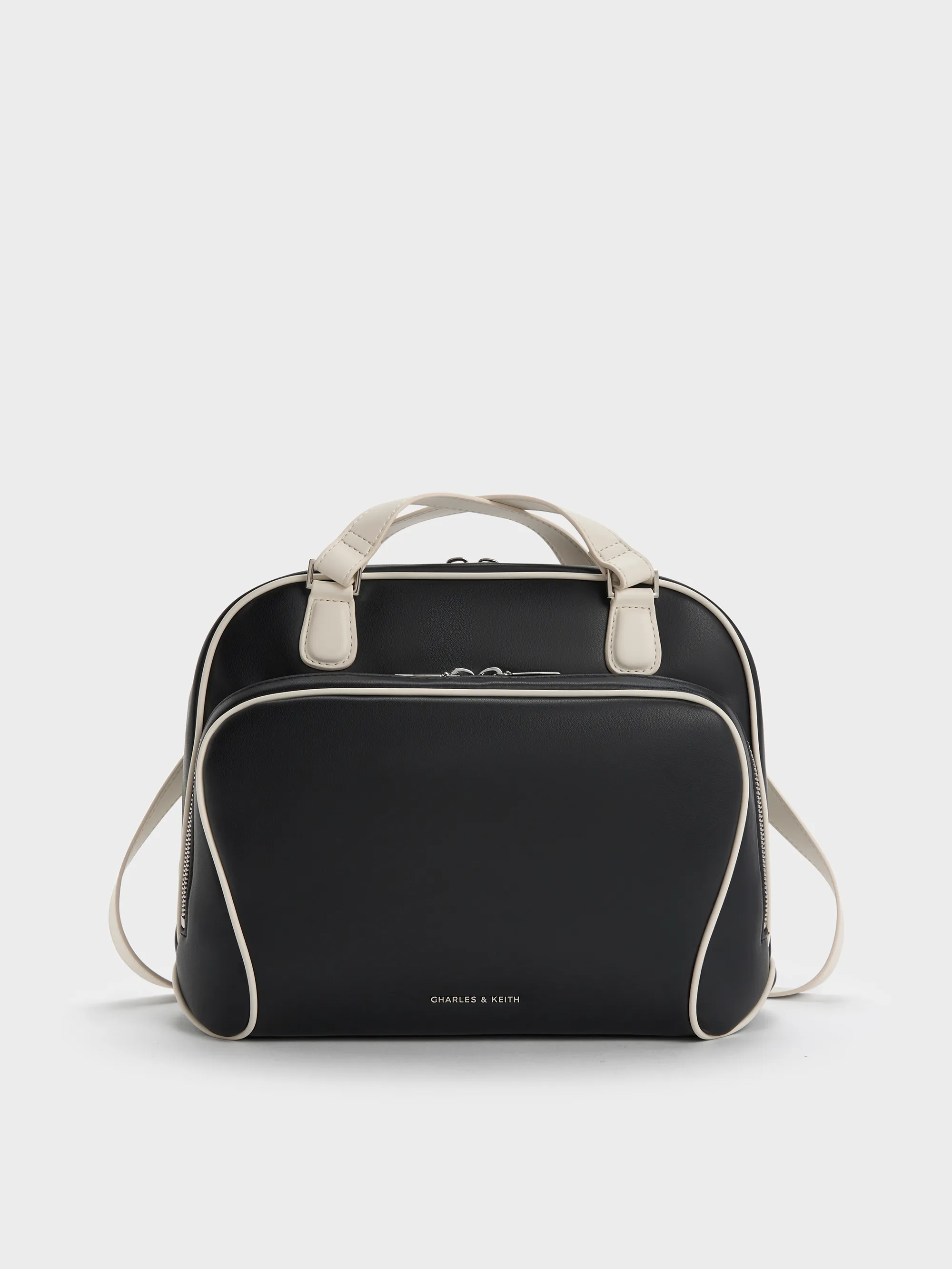 Charles & Keith - Nelly Two-Tone Boxy Backpack sold by Charles & Keith