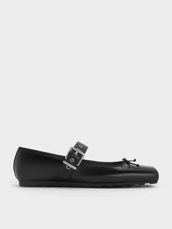 Charles & Keith - Myler Bow Square-Toe Buckled Mary Janes sold by Charles & Keith