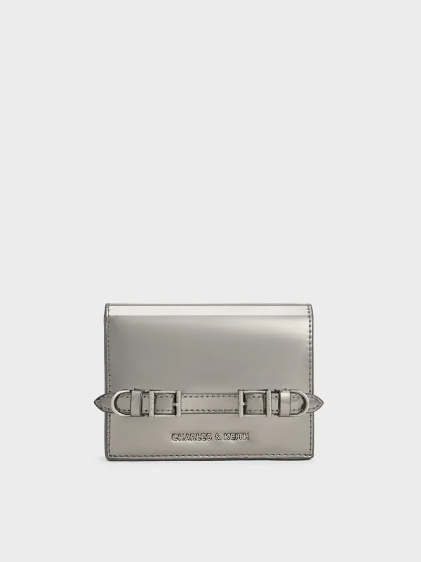 Charles & Keith - Sloane Metallic Chain-Handle Wallet sold by Charles & Keith