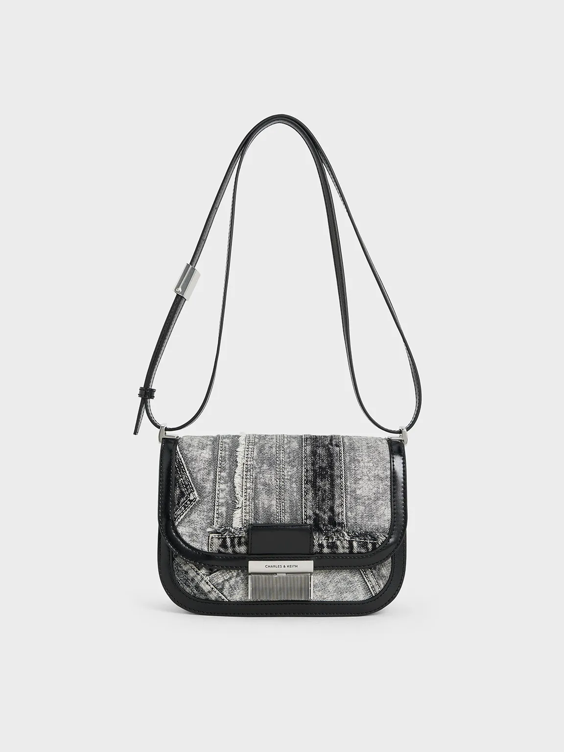Charles & Keith - Charlot Patchwork Denim Bag sold by Charles & Keith