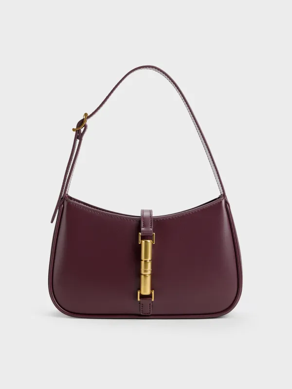 Charles & Keith - Cesia Metallic Accent Shoulder Bag sold by Charles & Keith