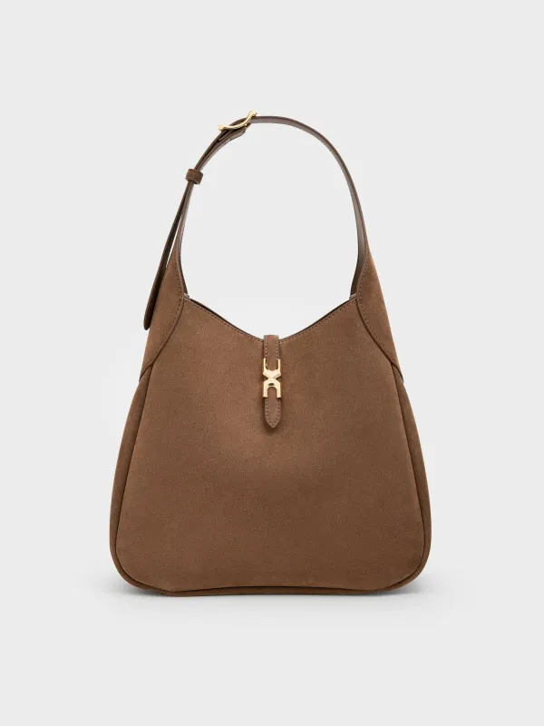 Charles & Keith - Adalyn Recycled Suede Hobo Bag sold by Charles & Keith