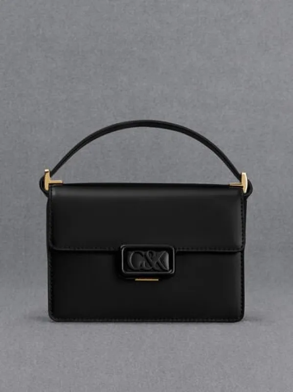 Charles & Keith - Leather Boxy Bag sold by Charles & Keith