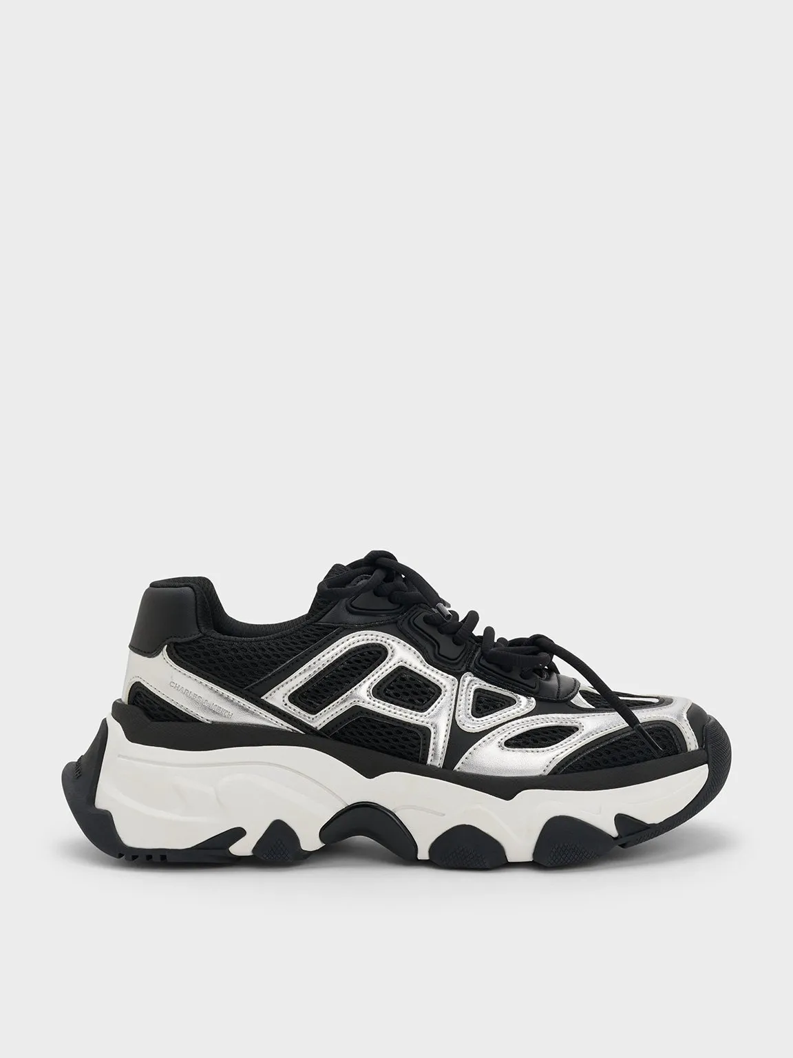 Charles & Keith - Gaskell Metallic Mesh Chunky Sneakers sold by Charles & Keith
