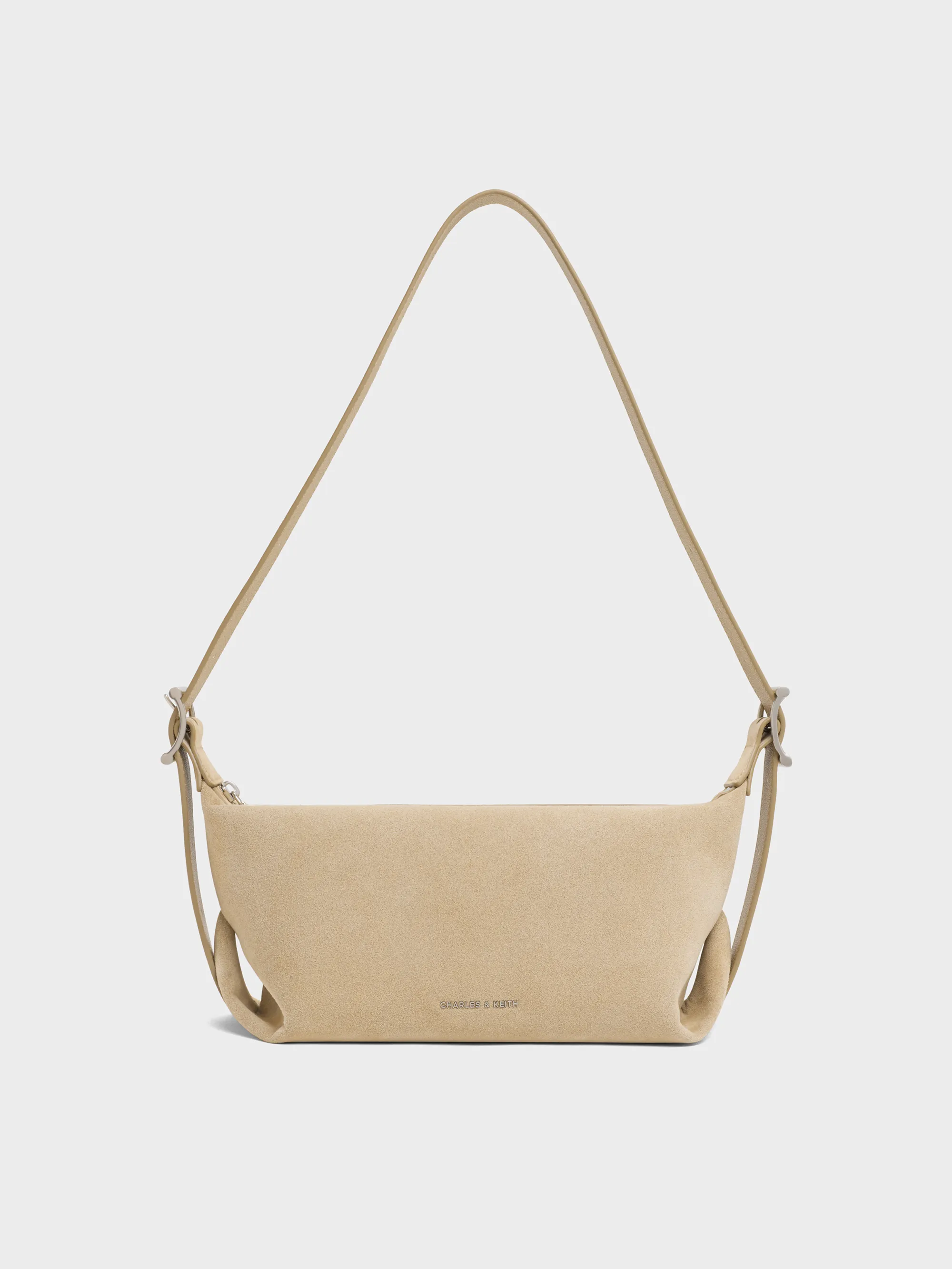 Charles & Keith - Larsen Buckle-Strap Slouchy Shoulder Bag sold by Charles & Keith