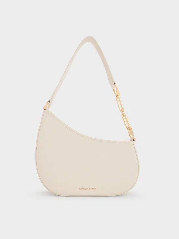 Charles & Keith - Agatha Chain-Accent Shoulder Bag sold by Charles & Keith