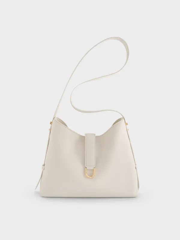 Charles & Keith - Gabine Leather Belted Hobo Bag sold by Charles & Keith