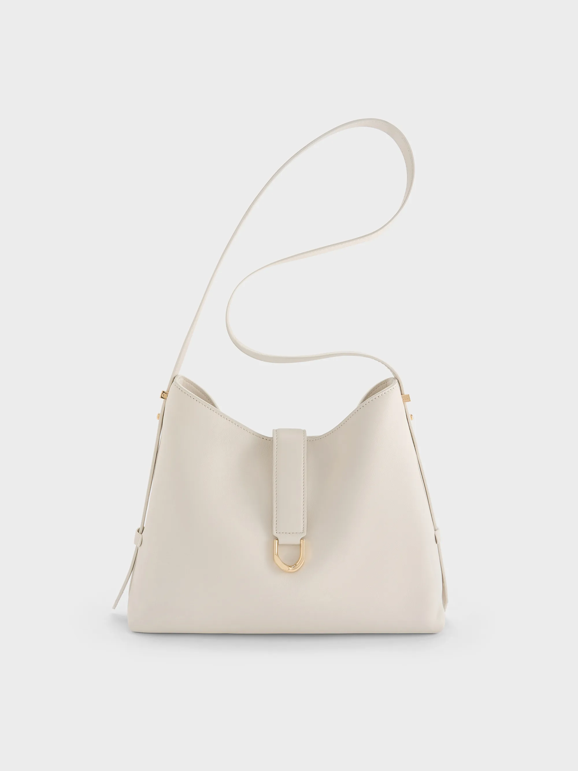 Charles & Keith - Gabine Leather Belted Hobo Bag sold by Charles & Keith