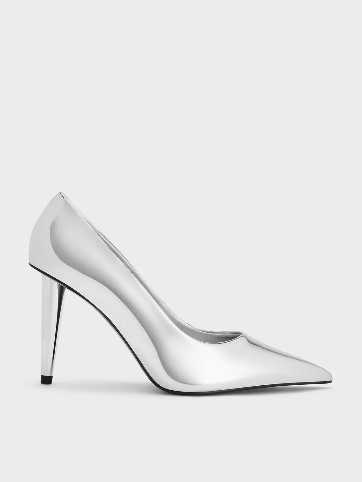 Charles & Keith - Metallic Cone-Heel Pointed-Toe Pumps sold by Charles & Keith