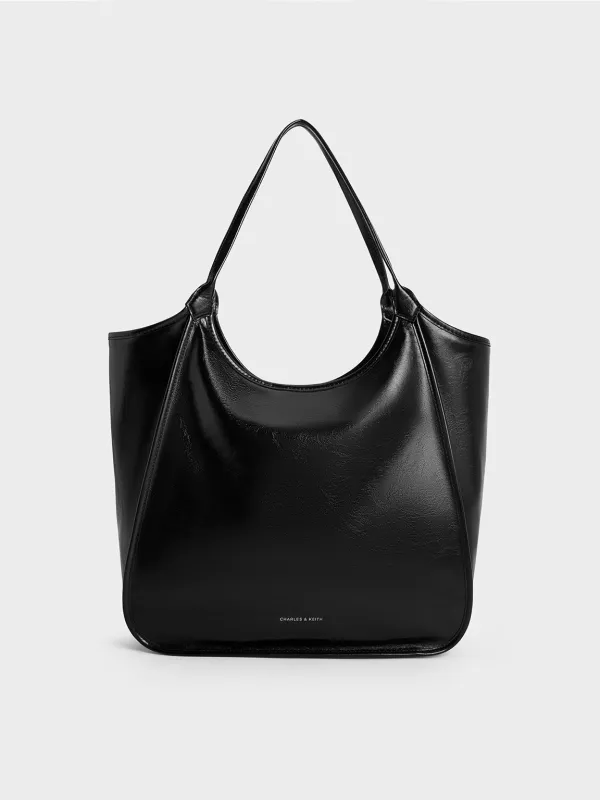 Charles & Keith - Sianna Crinkle-Effect Slouchy Tote Bag sold by Charles & Keith