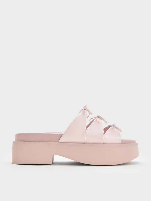 Charles & Keith - Dorri Triple-Bow Platform Sandals sold by Charles & Keith