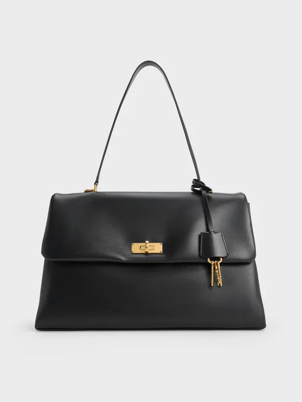 Charles & Keith - Kerry Top Handle Satchel Bag sold by Charles & Keith