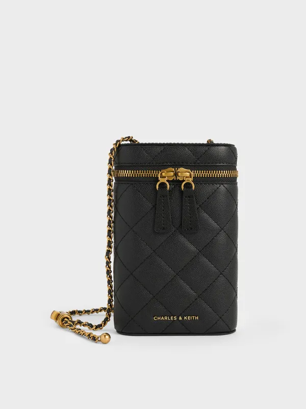 Charles & Keith - Mini Apfra Quilted Elongated Bag sold by Charles & Keith