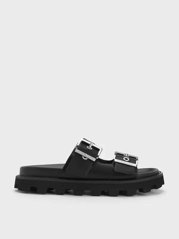 Charles & Keith - Trill Grommet Double-Strap Sandals sold by Charles & Keith