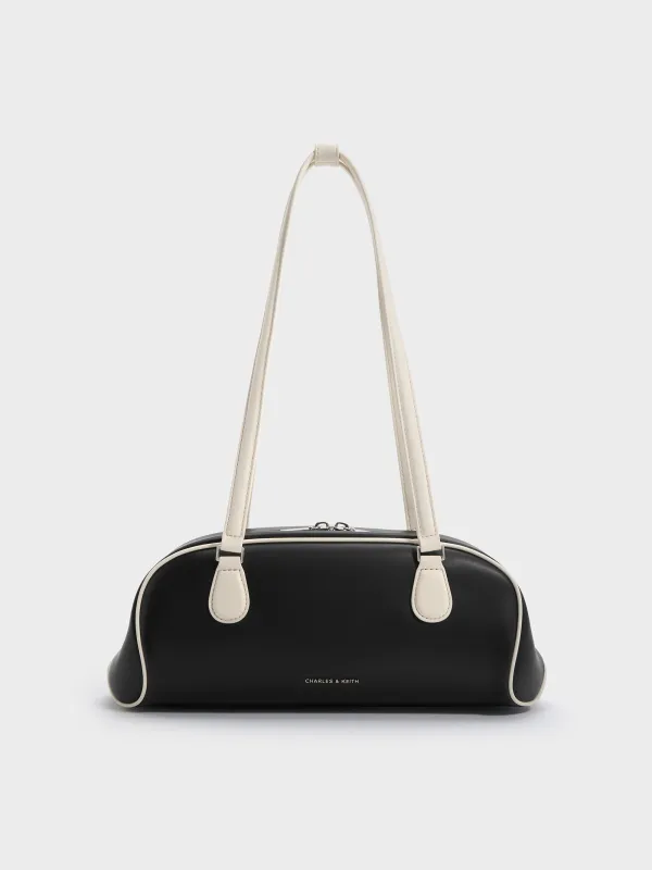 Charles & Keith - Nelly Two-Tone Elongated Shoulder Bag sold by Charles & Keith