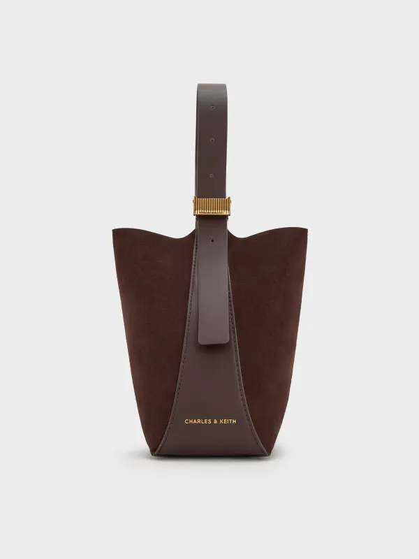 Charles & Keith - Edna Recycled Suede Bucket Bag sold by Charles & Keith