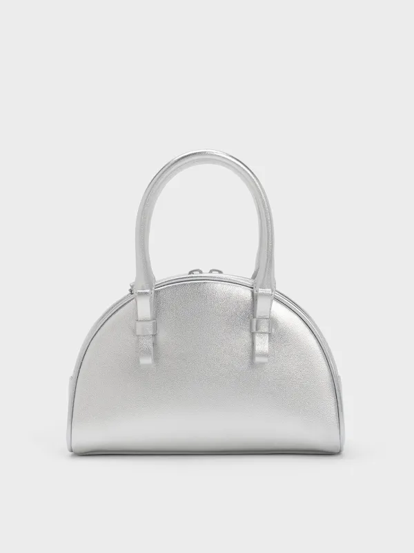 Charles & Keith - Leather Half-Moon Bowling Bag sold by Charles & Keith