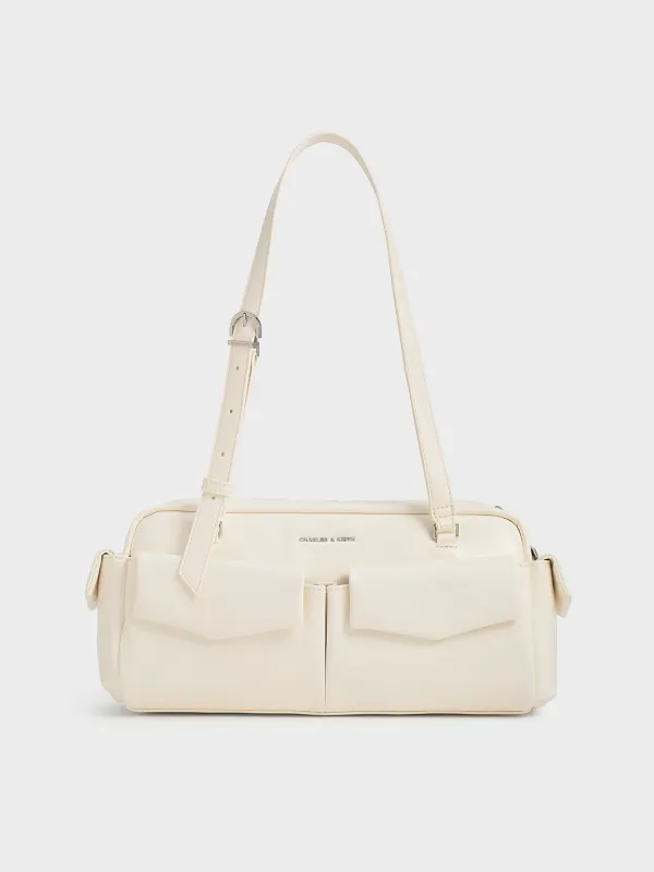 Charles & Keith - Rachel Elongated Multi-Pocket Shoulder Bag sold by Charles & Keith