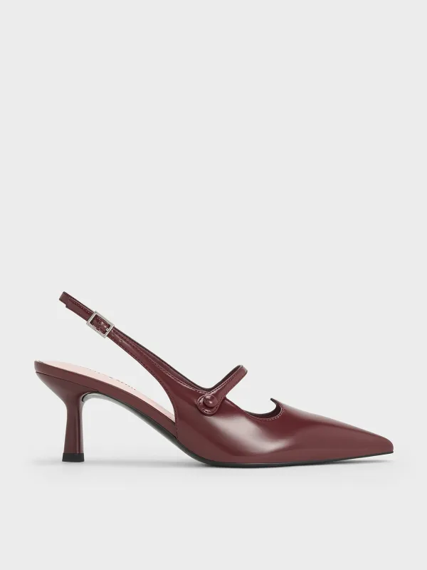 Charles & Keith - Pointed-Toe Mary Jane Slingback Pumps sold by Charles & Keith