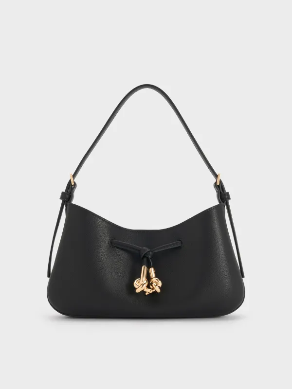 Charles & Keith - Mila Metallic-Knot Shoulder Bag sold by Charles & Keith