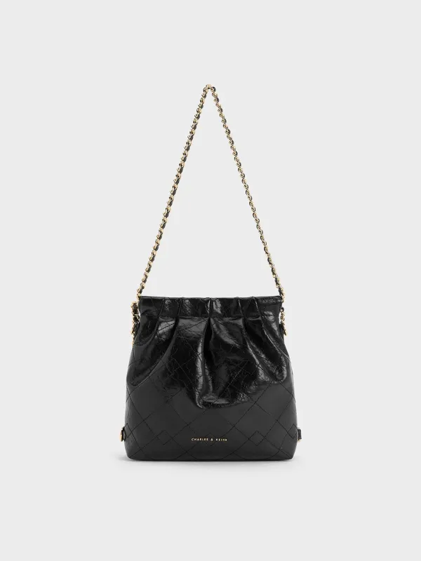 Charles & Keith - Duo Chain-Handle Two-Way Backpack sold by Charles & Keith