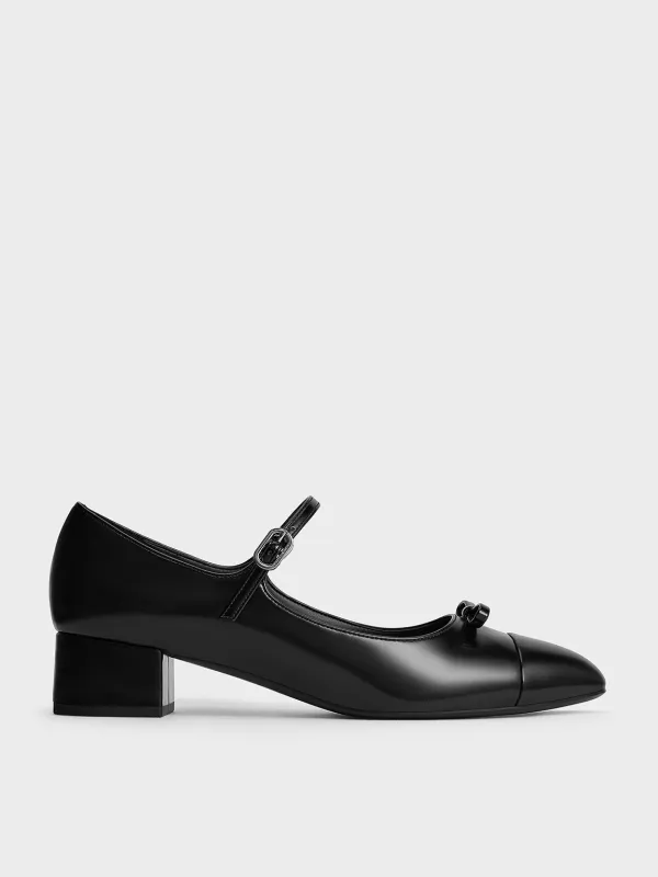 Charles & Keith - Bow Cap-Toe Mary Jane Pumps sold by Charles & Keith