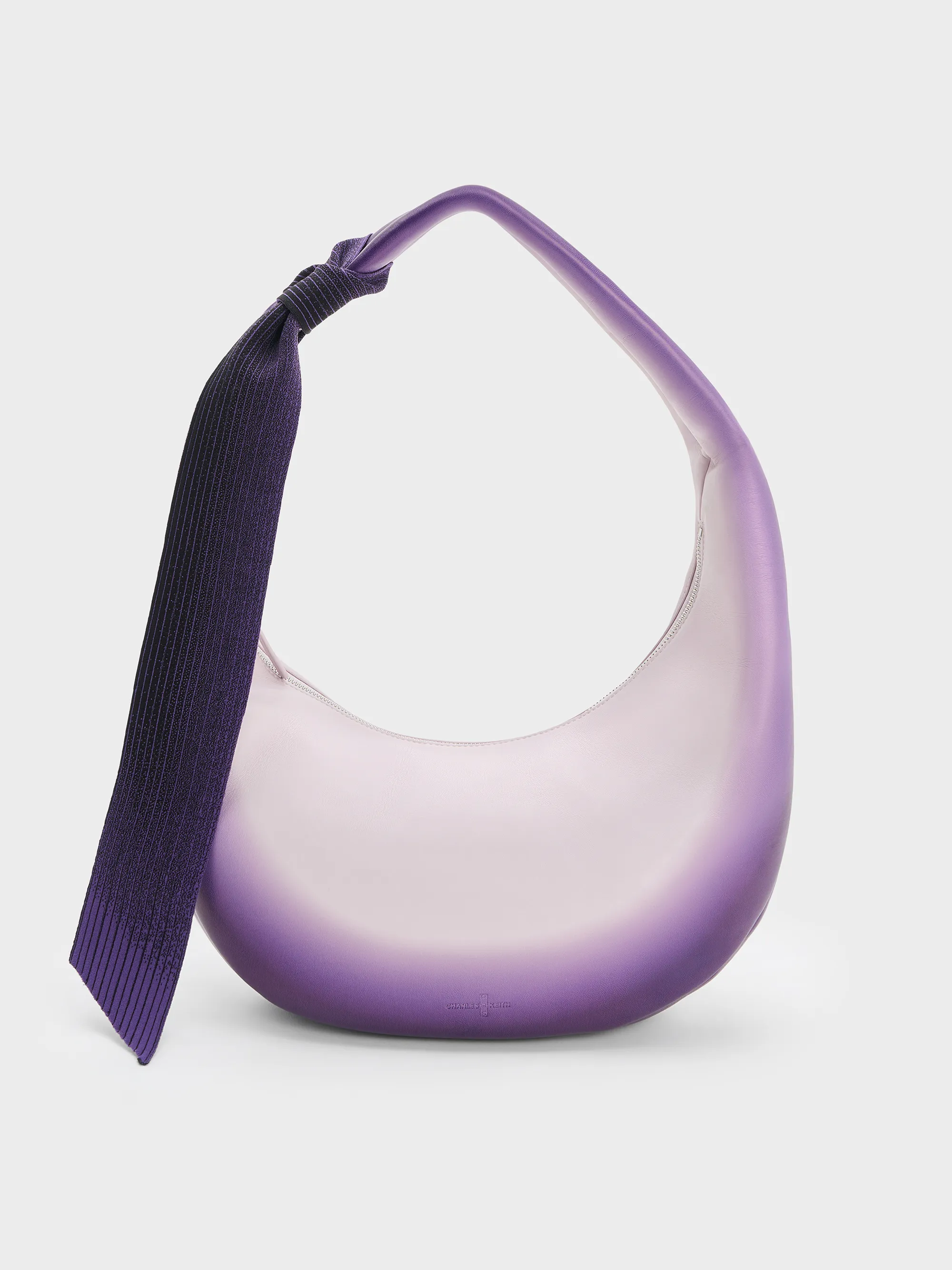 Charles & Keith - Toni Gradient Knotted Crescent Hobo Bag sold by Charles & Keith