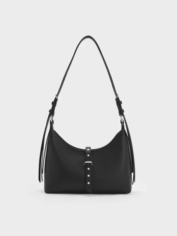 Charles & Keith - Lark Studded Belted Shoulder Bag sold by Charles & Keith