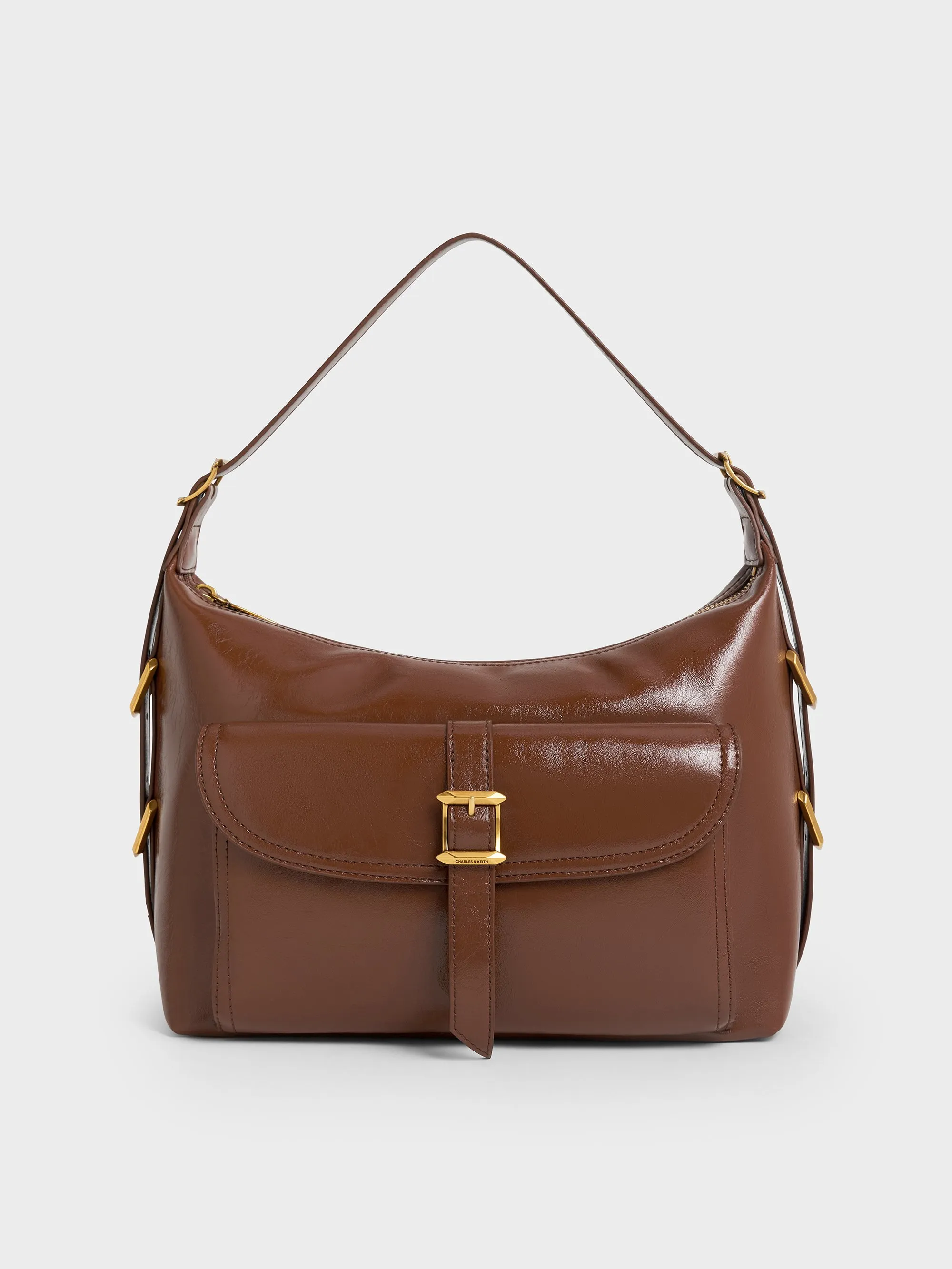 Charles & Keith - Bryna Belted Hobo Bag sold by Charles & Keith