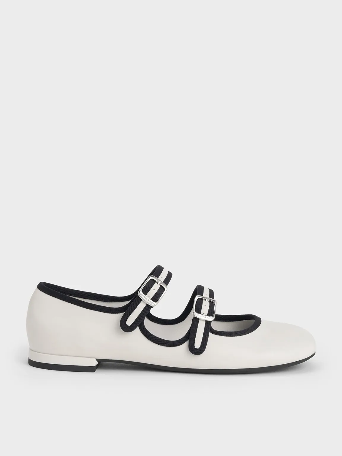 Charles & Keith - Two-Tone Double-Strap Mary Jane Flats sold by Charles & Keith