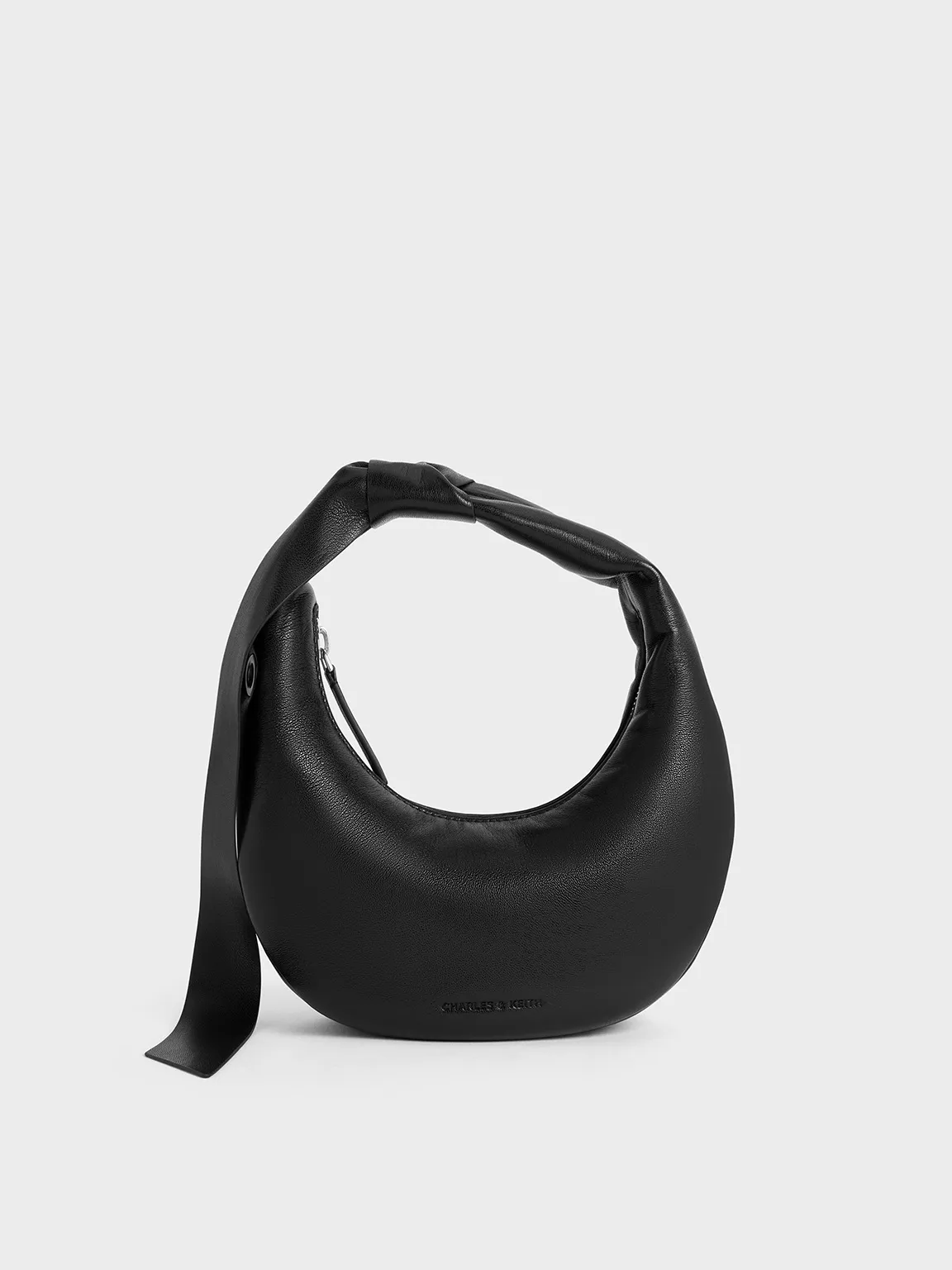 Charles & Keith - Micro Toni Knotted Crescent Hobo Bag sold by Charles & Keith