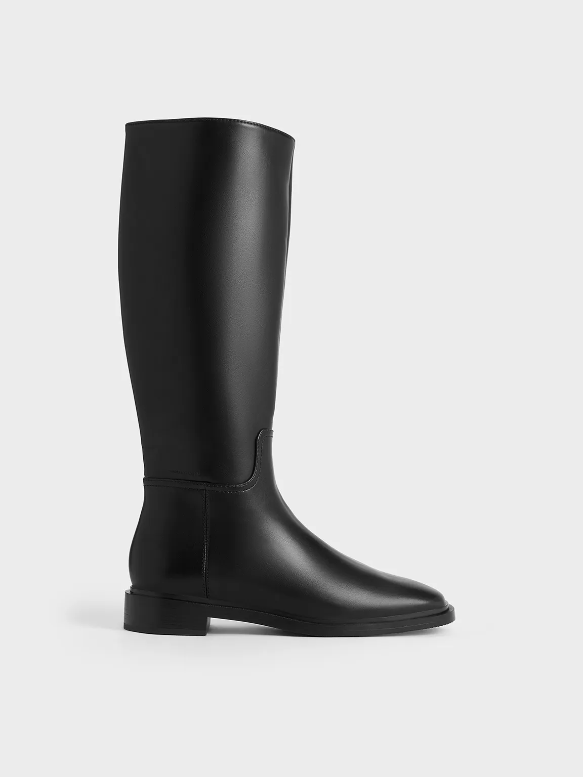 Charles & Keith - Side-Zip Knee-High Riding Boots sold by Charles & Keith