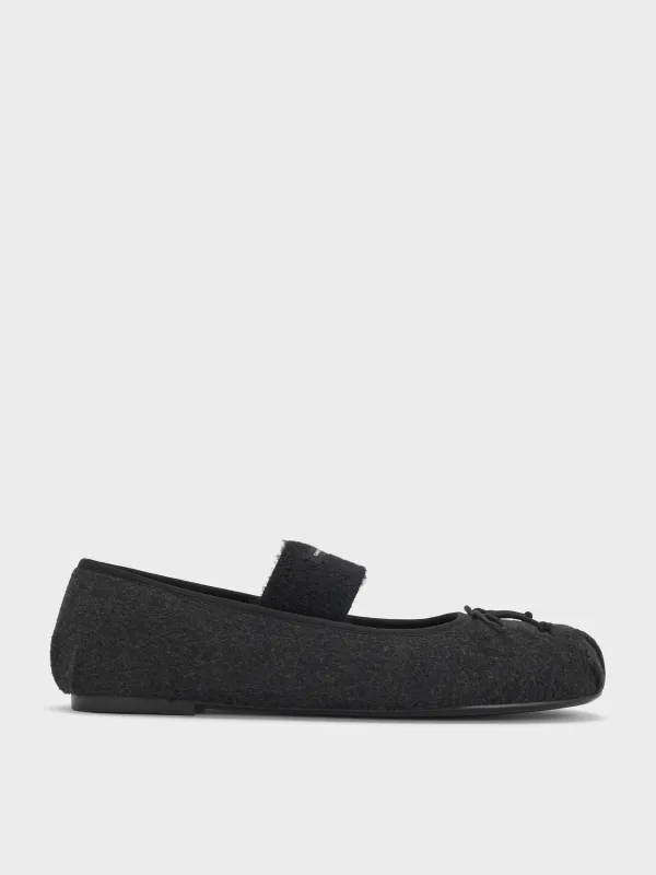 Charles & Keith - Winona Felt Mary Jane Flats sold by Charles & Keith