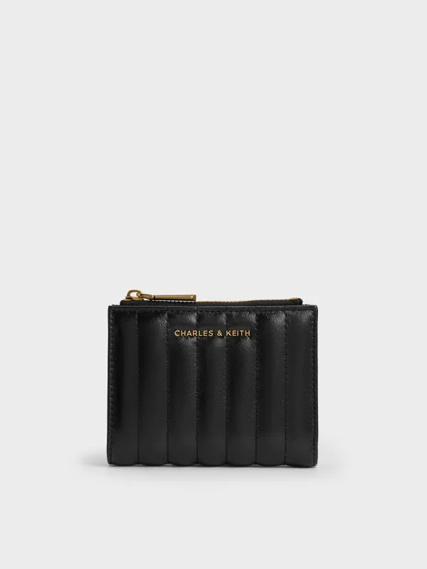 Charles & Keith - Donna Crinkle-Effect Panelled Top-Zip Wallet sold by Charles & Keith