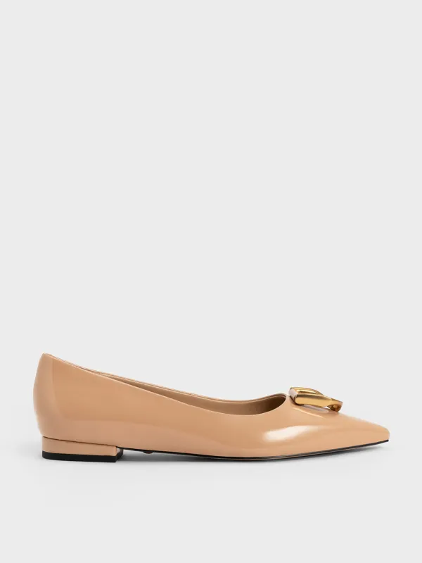 Charles & Keith - Gabine Patent Leather Ballerinas sold by Charles & Keith