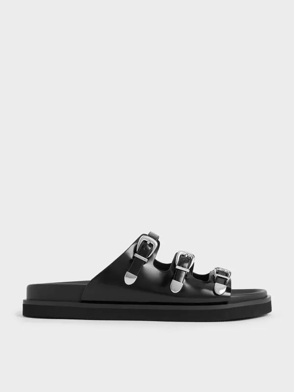 Charles & Keith - Samala Buckled Triple-Strap Sandals sold by Charles & Keith