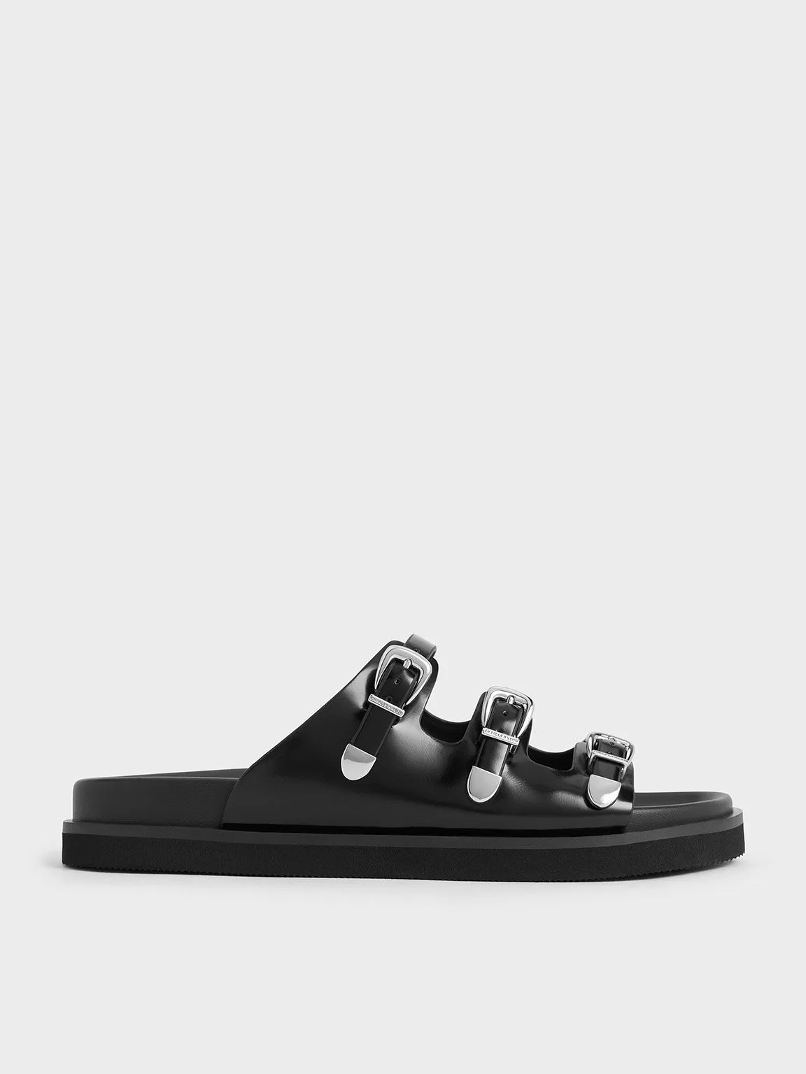 Charles & Keith - Samala Buckled Triple-Strap Sandals sold by Charles & Keith