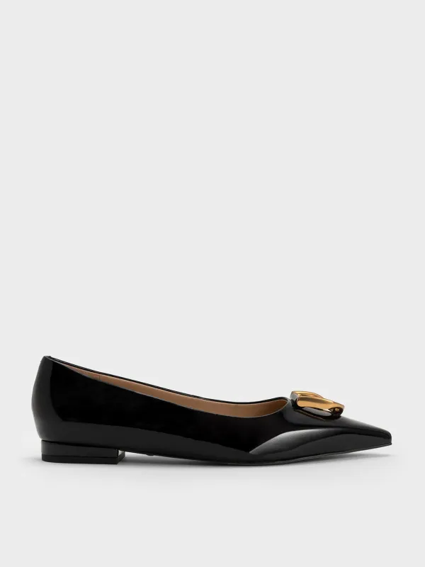 Charles & Keith - Gabine Patent Leather Ballerinas sold by Charles & Keith